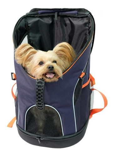 Imagen 9 de 9 de Mochila Bolso Transportador Lightweight Denim Perros Gatos