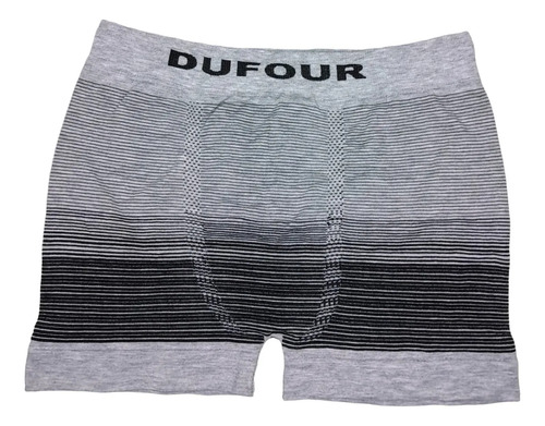 Boxer Dufour Sin Costuras Tiro Corto Rayado Art. 11855 Negro Rayas Xxl