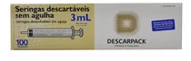 Comprar Seringa 3ml Sem Agulha Descartável - 100 Unidades Luer Slip