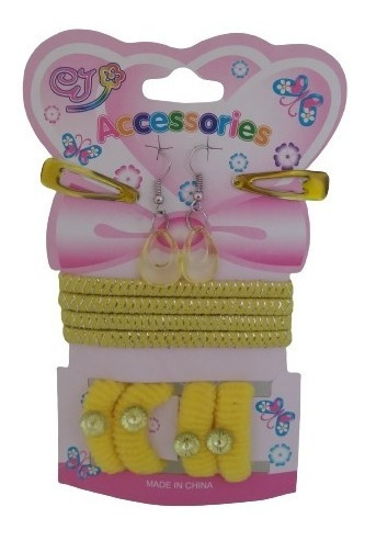 Set De Accesorios De Cabello Y Aros  Para Niñas/runn