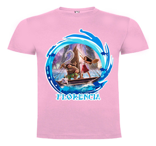 Polera Moana 2 Pelicula Simea Niña Personalizada Algodon D2