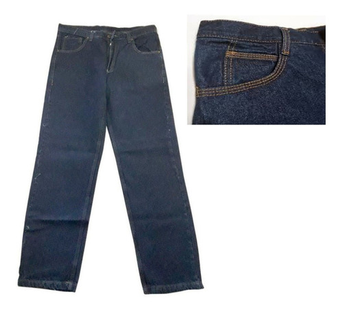 Pantalón Blue Jeans Industrial Obrero Triple Costura