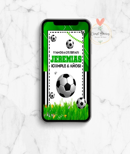 Video Invitación Digital Futbol Para Enviar Por Whatsapp