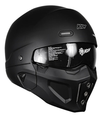 Casco Para Moto Modular Negro Mate Solido Spectrum Kov Negro Solido L