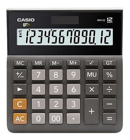 Calculadora Casio Original   Mh-12 Negro 13x12cm 