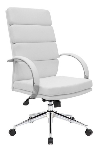 Silla Oficina Escritorio Gerencial Premium Newmo Color Blanco