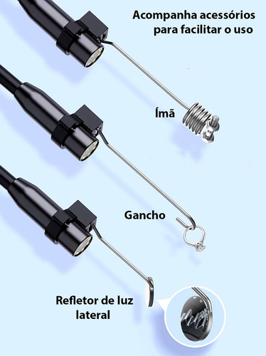 Endoscópio Câmera Diagnóstico Automotivo Oficina Led M-c21