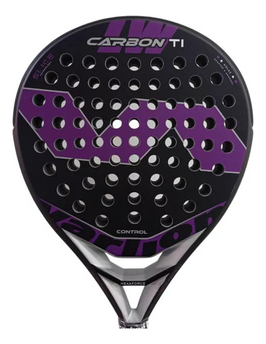 Paleta Padel Paddle Varlion Lw Carbon Ti 22 Color Negro/violeta