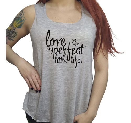 Musculosa Acampanada Frase Love My Perfect Little Life