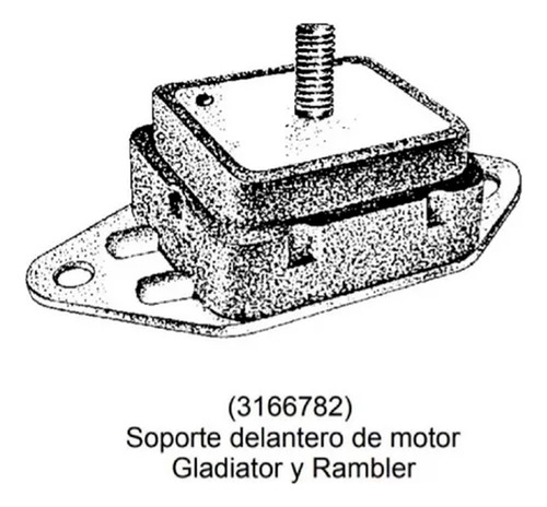 Soporte Motor Delantero Ika Rambler Gladiator Rey Goma