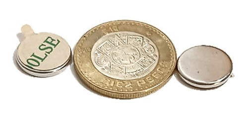 10 Imán Neodimio Disco 15mm X 2mm Con Pegamento Adhesivo 3m
