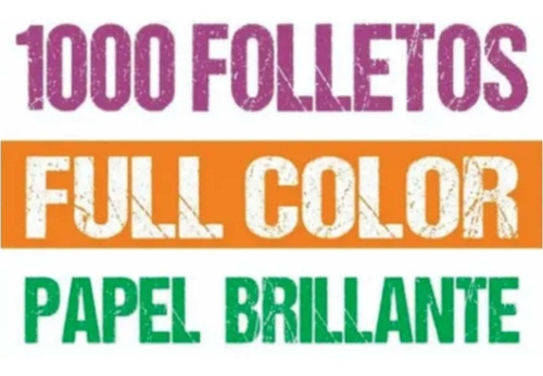 1000 Folletos Full Color