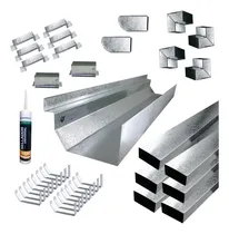 Comprar Combo Kit Canaleta Americana 16 Mts -tiras 1mt Para Techos