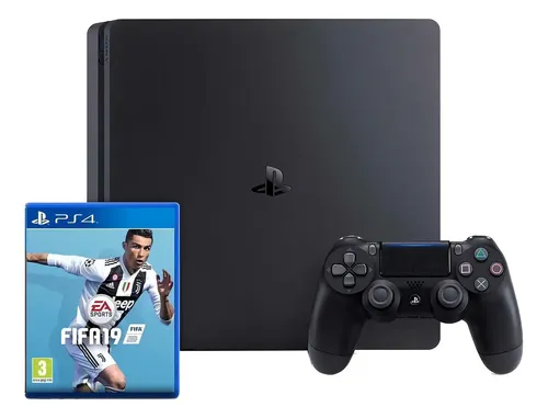 Sony PlayStation 4 Slim 1TB FIFA 19 Bundle cor preto onyx 2016
