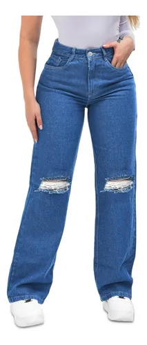 Calca Jeans Rasgada Joelho Feminina