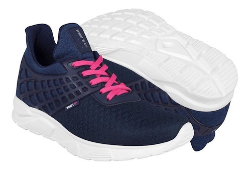 Tenis Casuales What´s Up Para Mujer Textil Marino 170170