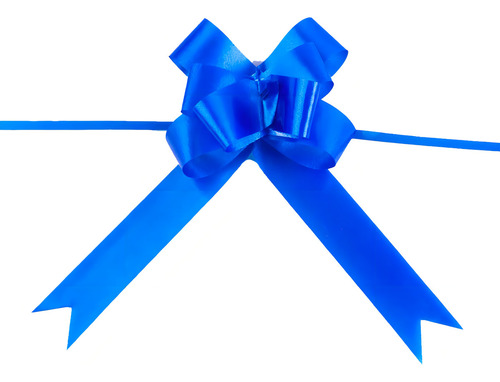 Moño Chico Liston Decoracion Liso Sencillo 50 Pzas Celosa Color Azul rey