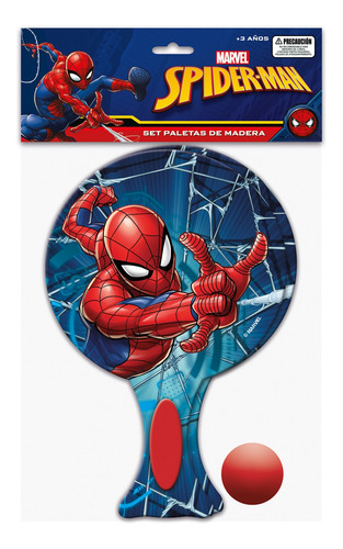 Set Deportivo Paletas De Madera Spiderman Marvel Pronobel