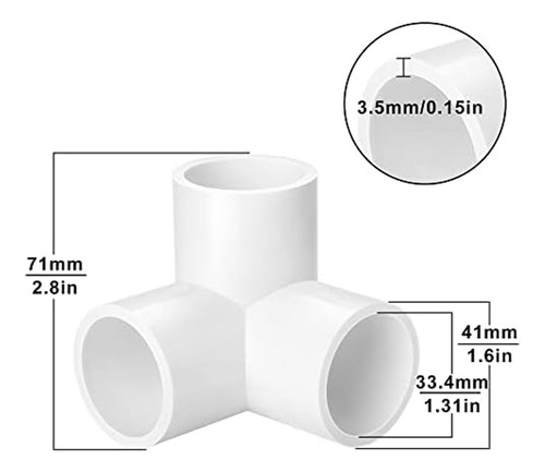Codo De Tubo De Pvc De 1 Pulgada Y 3 Vías, Accesorios De Cod