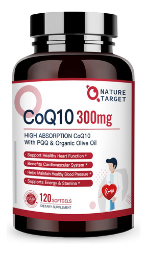 Nature Target Coq10-300mg-softgels + Pqq Con Aceite De Oliva