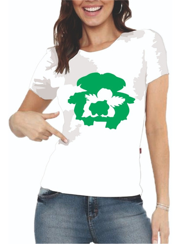 Playera Dama Pokemon Evoluciones Bulbasaur