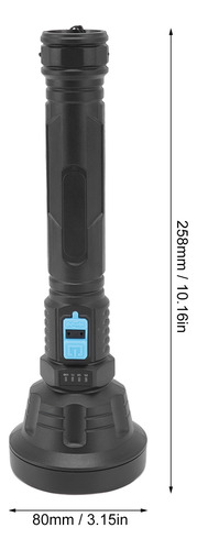Linterna Led, Carga Usb, Pantalla De Batería De 3 Modos