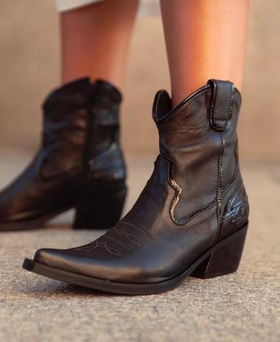 Bota Texana Cuero Para Dama - Kiko`s Shoes Modelo Madelline 
