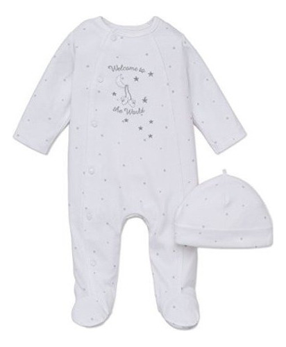 Little Me Baby Unisex 2 Piezas Footie Y Cap Set