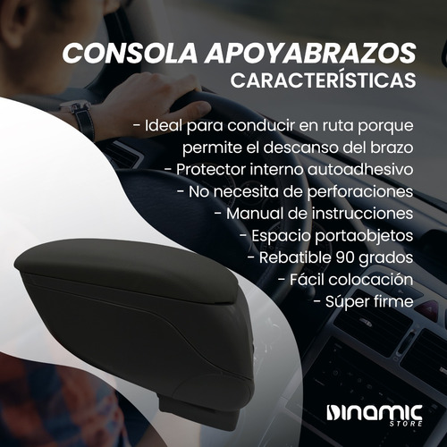 Imagen 7 de 10 de Consola Apoya Brazo Premium Auto P/ Vw Virtus Polo Consola Apoyabrazo Rebatible Con Porta Objetos