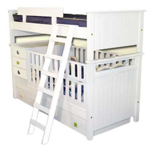Cama Cucheta Superpuesta Desmontable Recta C/ Cuna Funcional
