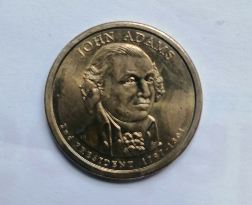 Moneda Conmemorativa De Un Dolar Con La Imagen De John Adams
