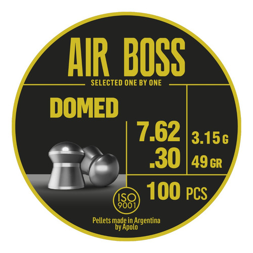 2 Latas Balines Air Boss Domed Cal 7.62 X 100 