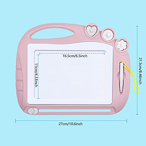 Tablero De Dibujo Magnetico Portatil Con Pluma Color Rosa