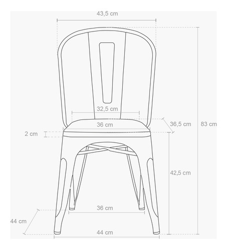 Pack 4 Sillas Tolix Asiento Madera Blanco Form