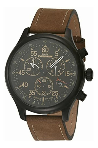 Reloj Timex Expedition Para Hombres 42mm, Pulsera De Piel