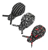 Comprar 3 Gorros De Chef, Pañuelo Para La Cabeza, Gorros De