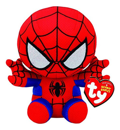 Peluche Diseño De Spiderman, Color Rojo/azul, 6.0in, Ty