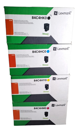 Toner Lexmark 84c4hy0 84c4hc0 84c4hm0 Cx725 84c4hx0 Combo