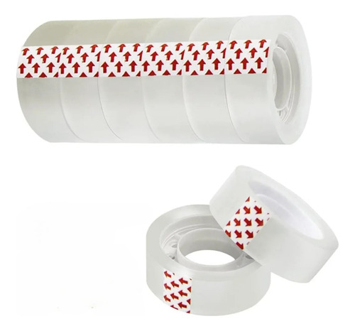 Cinta Adhesiva Tipo Scotch 18mm X 30mts Pack 8 Unidades Transparente Incoloro