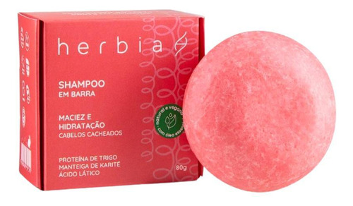 Shampoo Em Barra Para Cabelos Cacheados Herbia 80g