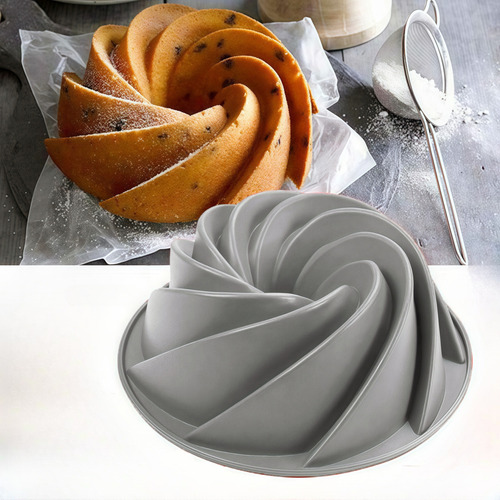 Molde De Silicón Redondo Espiral Antiadherente Molde Rosca Molde Para Horneo