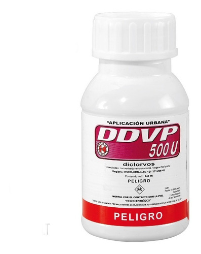 Ddvp 500u Veneno Insecticida Para Cucaracha Alacrán, Polilla