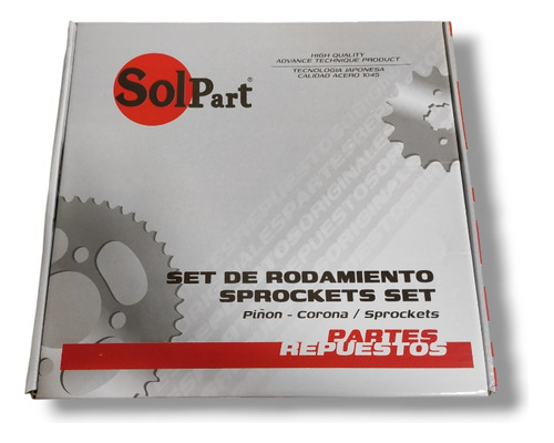 Set Coroña Piñon 14/46t Para Dl 250 Solpart 