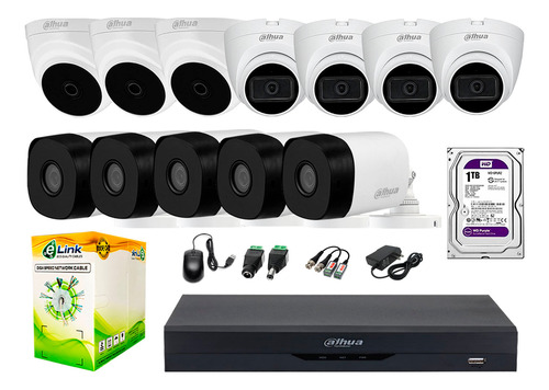 Cámaras Seguridad Kit 12 Fhd 4 Camara Audio +1tb Rec Facial