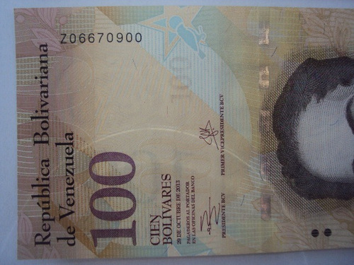 Billetes De 100 Bolivares Serial Z Año 2013