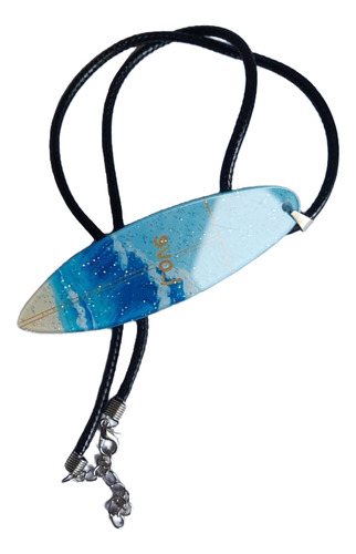 Collar Tabla Surf Makaja 1 , Acrilico 9 X 2,8 Cm Collar 5 Mm
