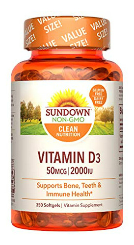 Vitamina D3 2000 Iu Para Huesos Y Sistema Inmune