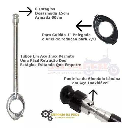 Antena Para Moto Yamaha 250 Fazer/lander/tenere Corta Linha