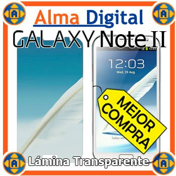Imagen 1 de 3 de Lamina Protector Pantalla Samsung Note 2 7100 Transparent