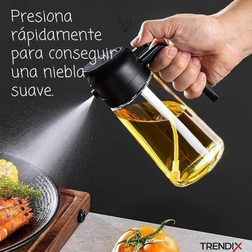 Botella Dispensadora Y Pulverizadora De Aceite 470 Ml